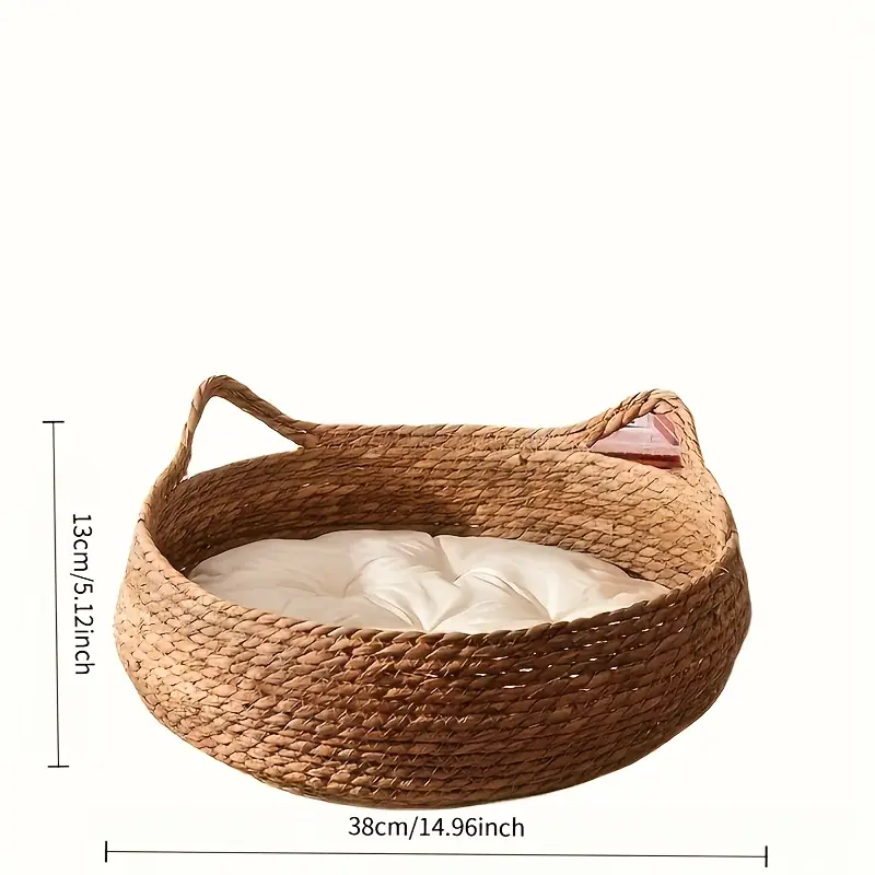 Cama para Gatos en Ratan con orejitas - Imagen 5