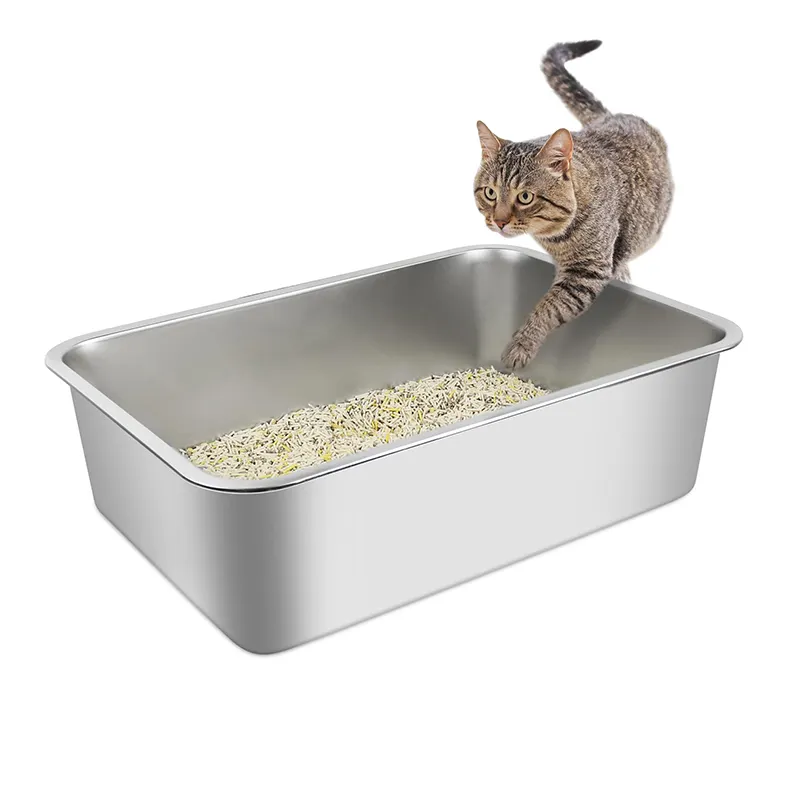 Caja sanitaria acero inox- blog las mejores bandejas sanitarias, cómo elegir el arenero para mi gato
