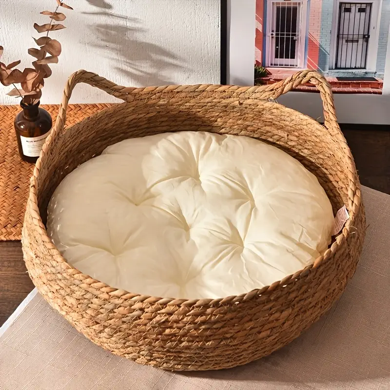 Cama para Gatos en Ratan con orejitas - Imagen 3