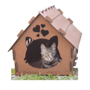 Casa de madera para gatos