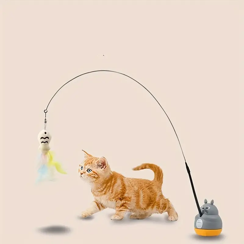 Pluma Interactiva para Gatos, los mejores juguetes para gatos, tienda de gatos uruguay, boutique para gatos