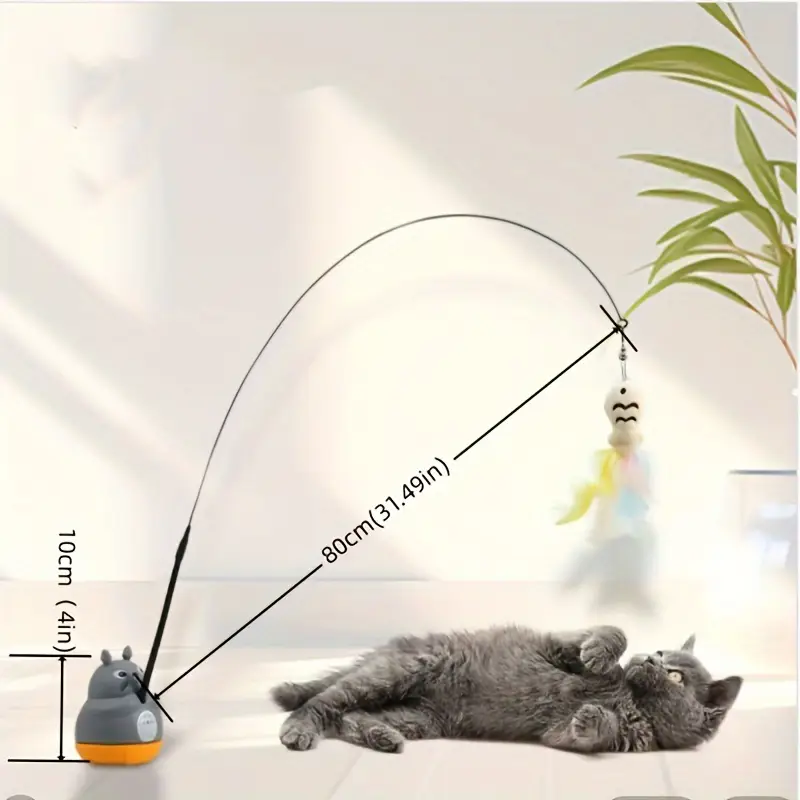 Pluma Interactiva para Gatos, los mejores juguetes para gatos, tienda de gatos uruguay, boutique para gatos